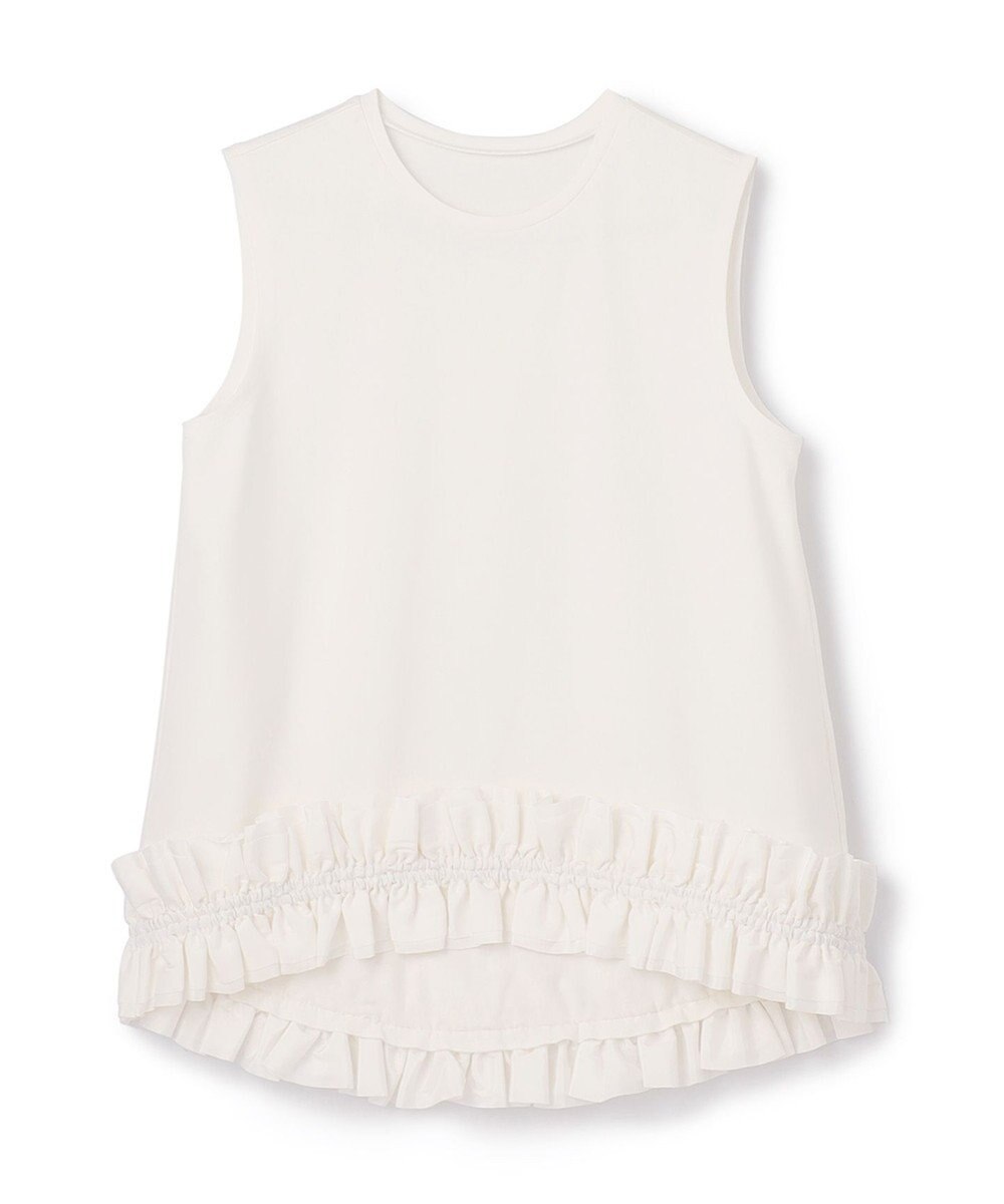 GRACE CONTINENTAL ヘムフリルカットトップ 
