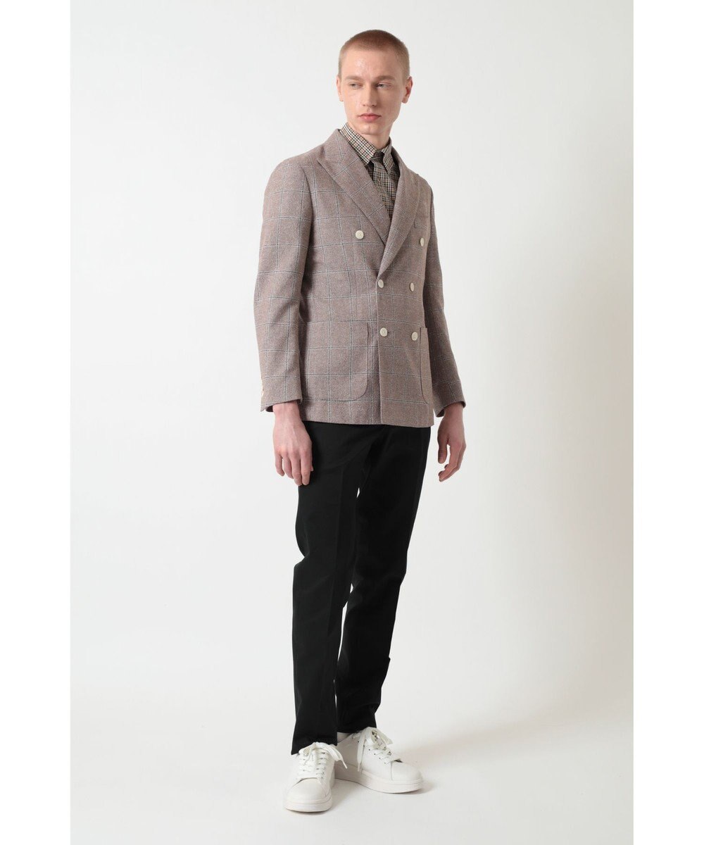 DAKS マイクロブークレーダブルブレストチェックジャケット 