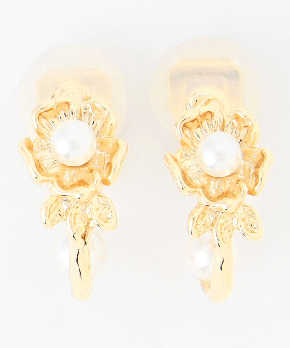 組曲 メタルフラワーフープイヤリング 