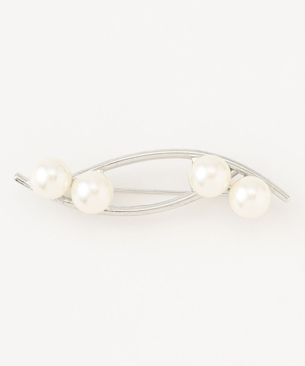 自由区 リーフパール ブローチ 