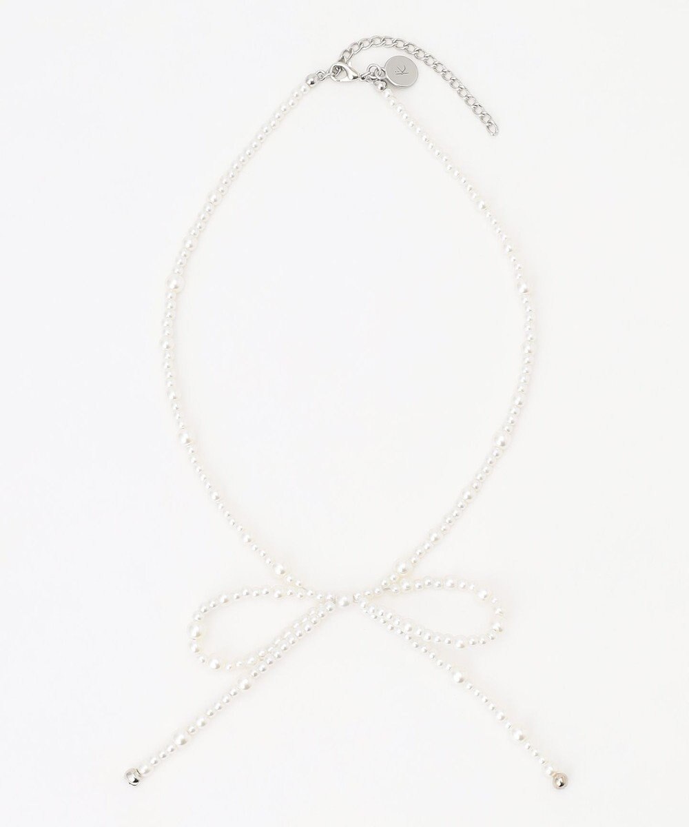 組曲 KIDS 【Fサイズ】パールリボン ネックレス 