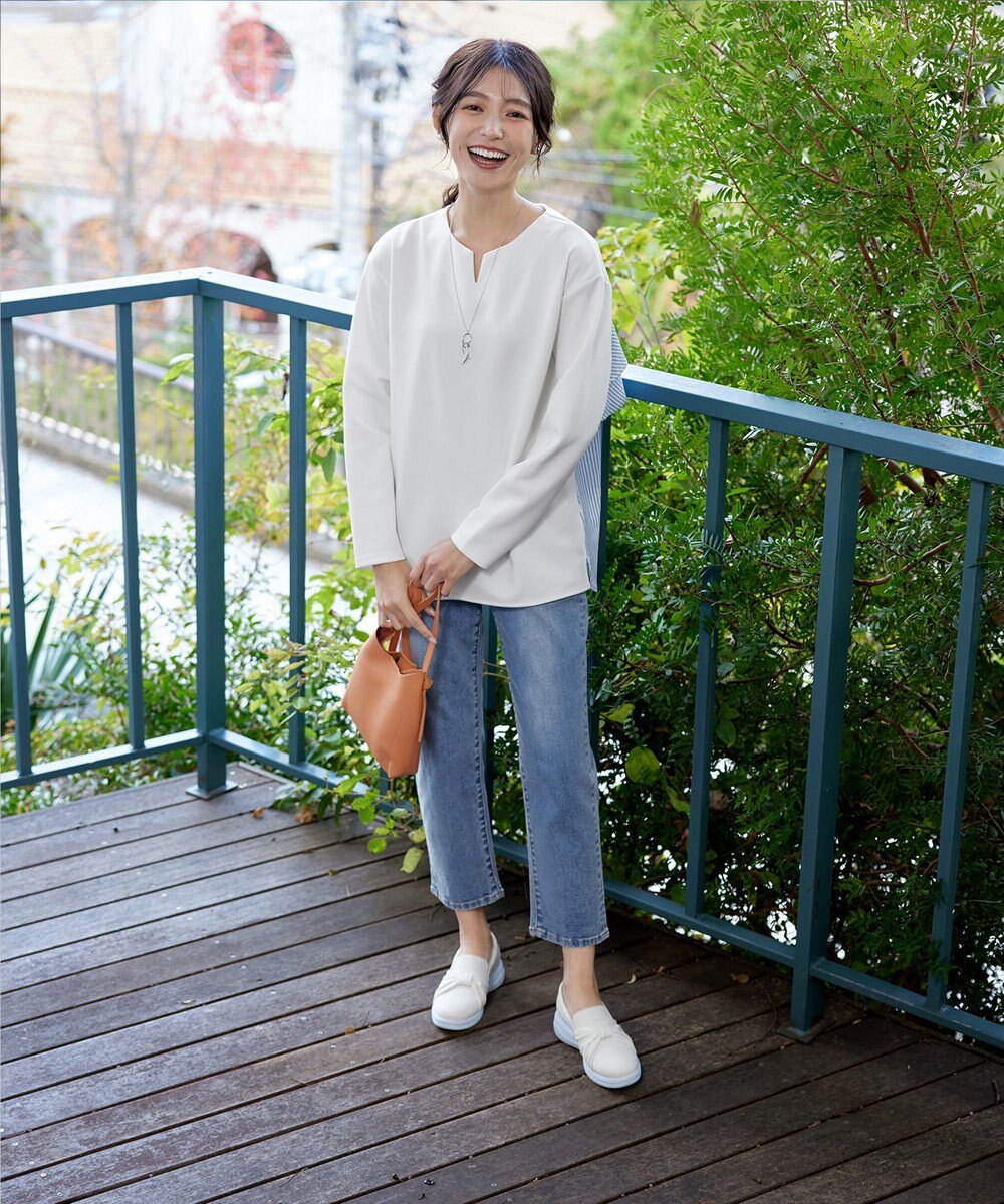 Tiaclasse 【安田美沙子さん着用】キャンバスリボンスリッポン 