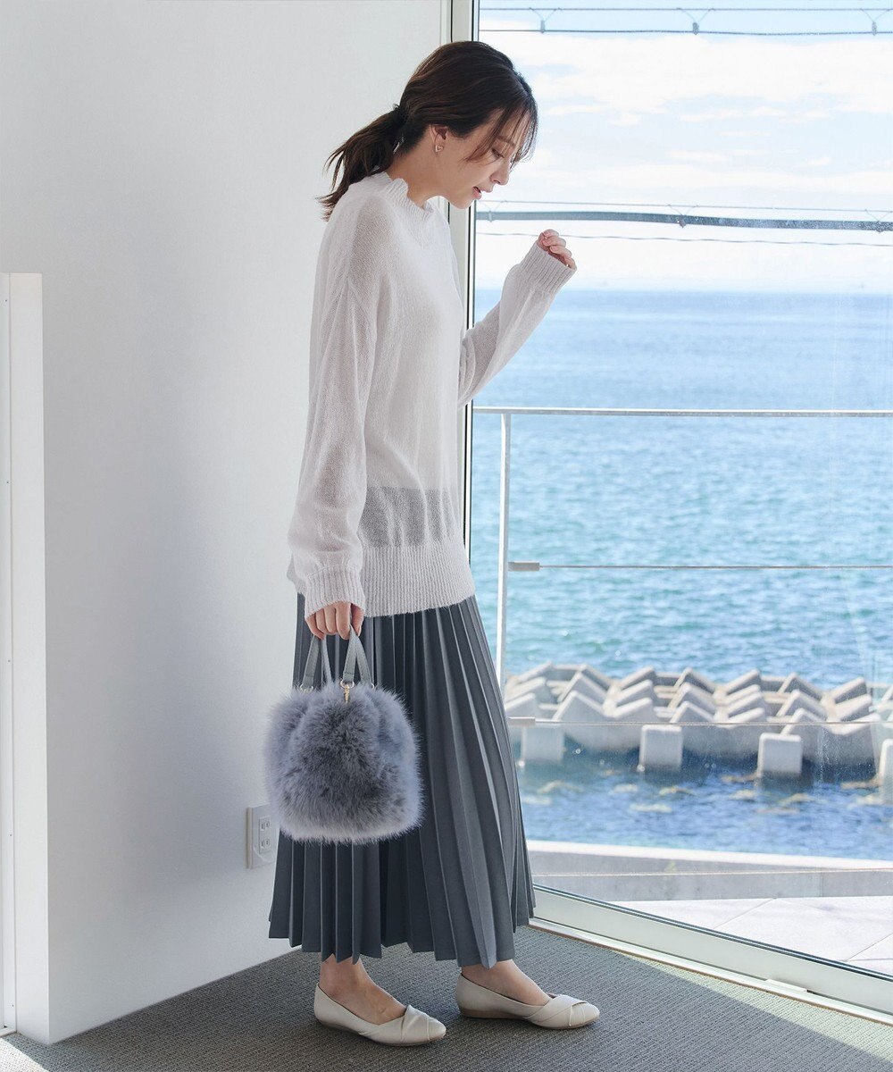 Tiaclasse 【洗える】シアープルオーバーニット 