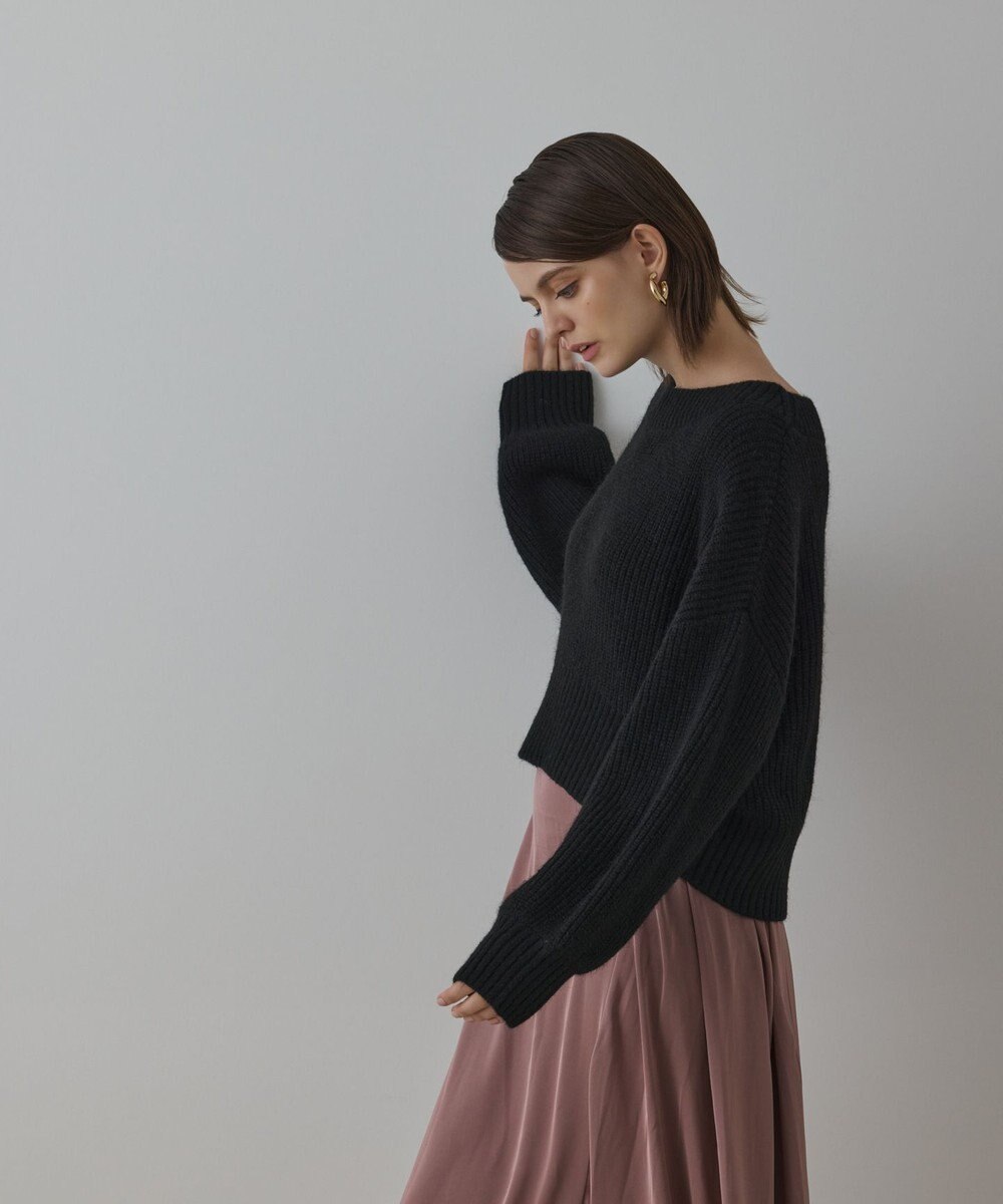 GRACE CONTINENTAL サテンレースニットワンピース 