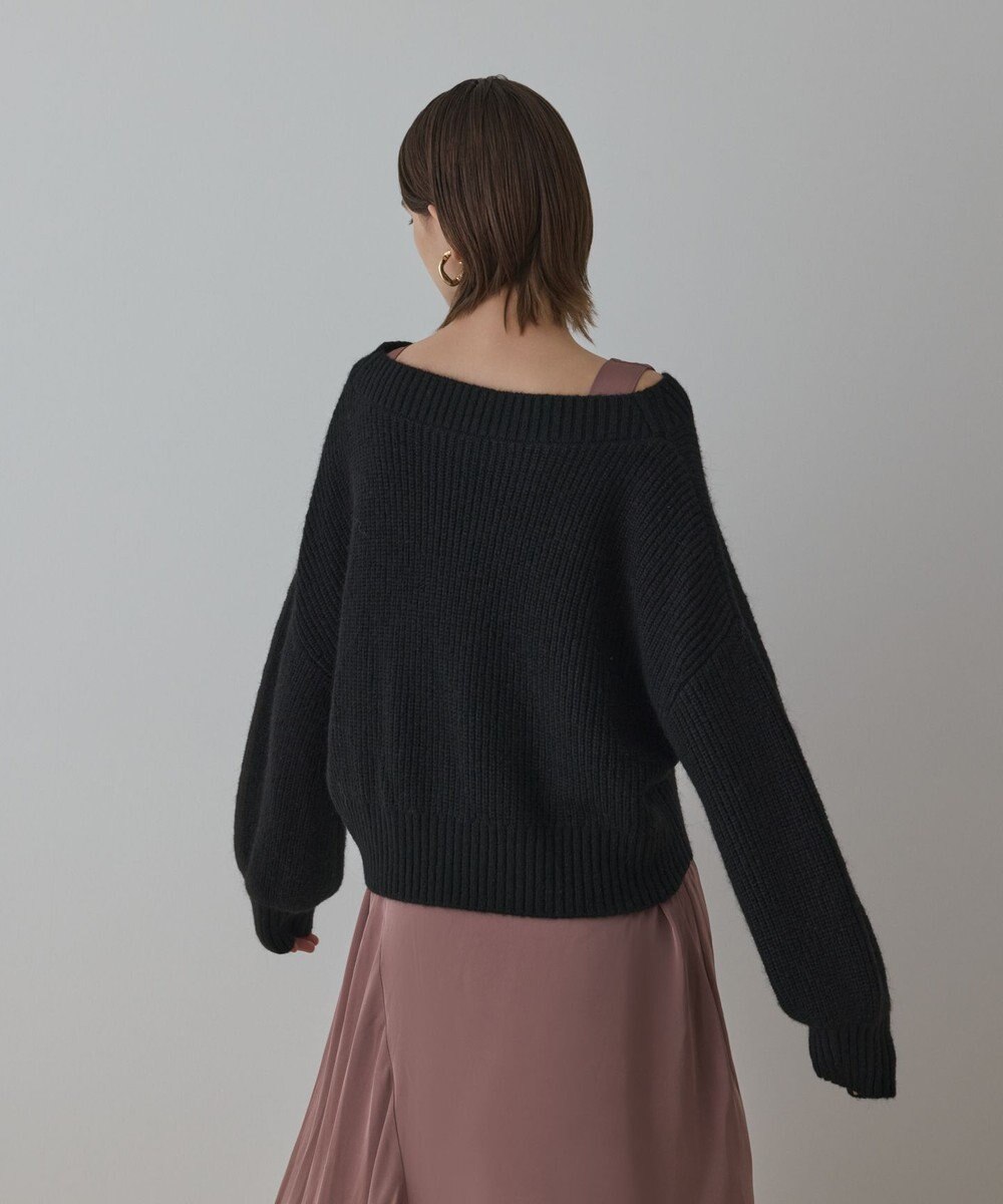 GRACE CONTINENTAL サテンレースニットワンピース 