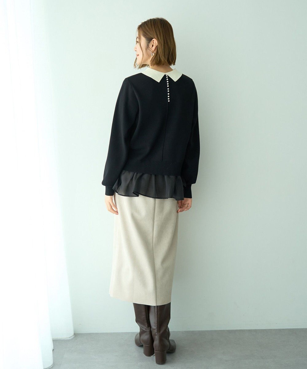 YECCA VECCA ハイウエストフェイクスエードスカート 