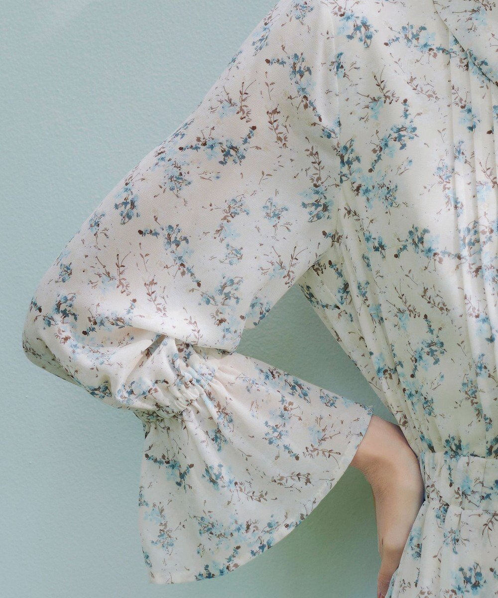 Tiaclasse 【洗える】プリントボウタイ柄ワンピース 