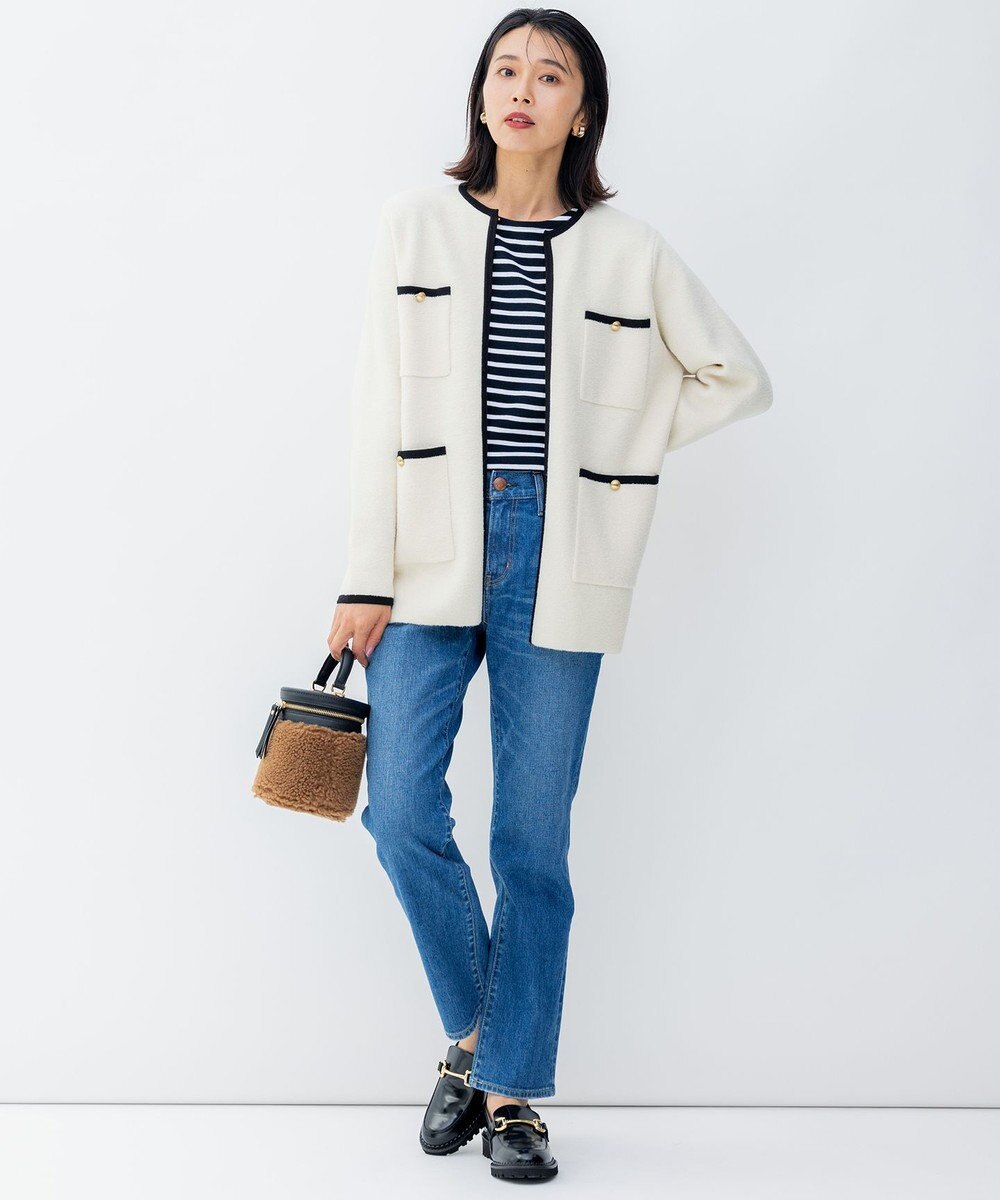 23区 【洗える】Armor-lux スムース ボーダー カットソー 