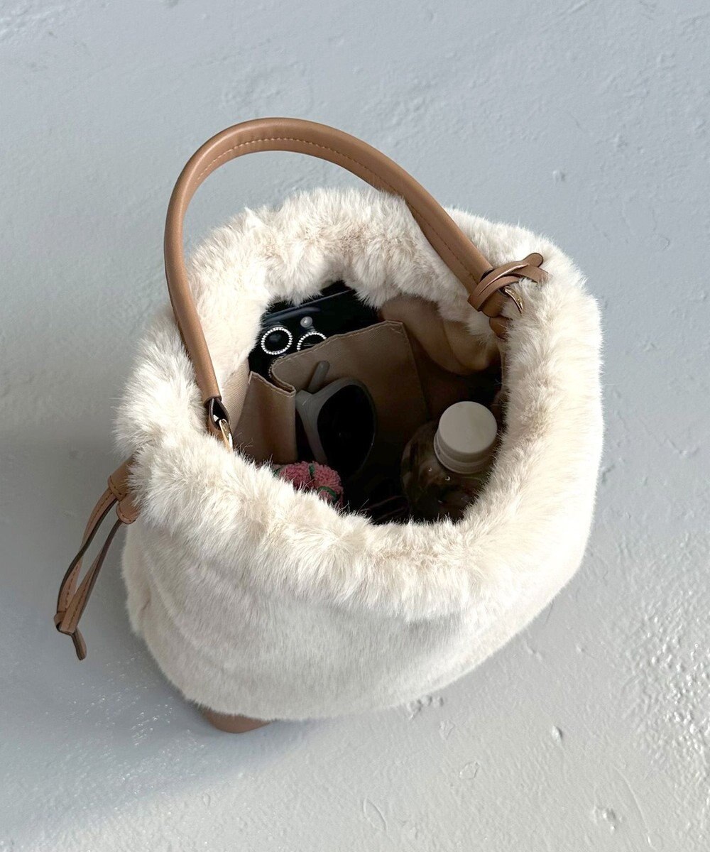 組曲 ファーバケットコンビ バッグ 