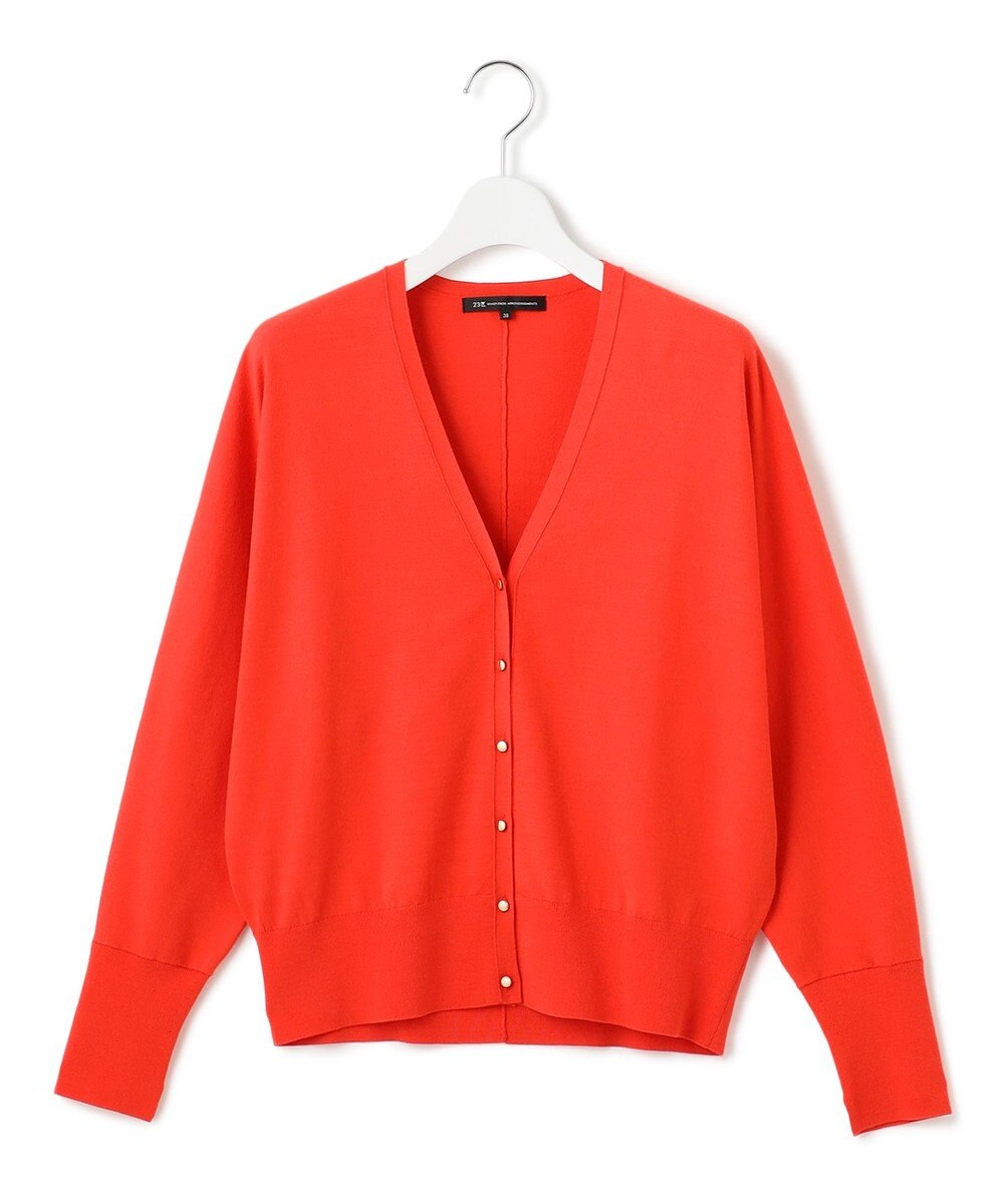 23区 【洗える】ヴィスコースストレッチ ドルマンスリーブ カーディガン 