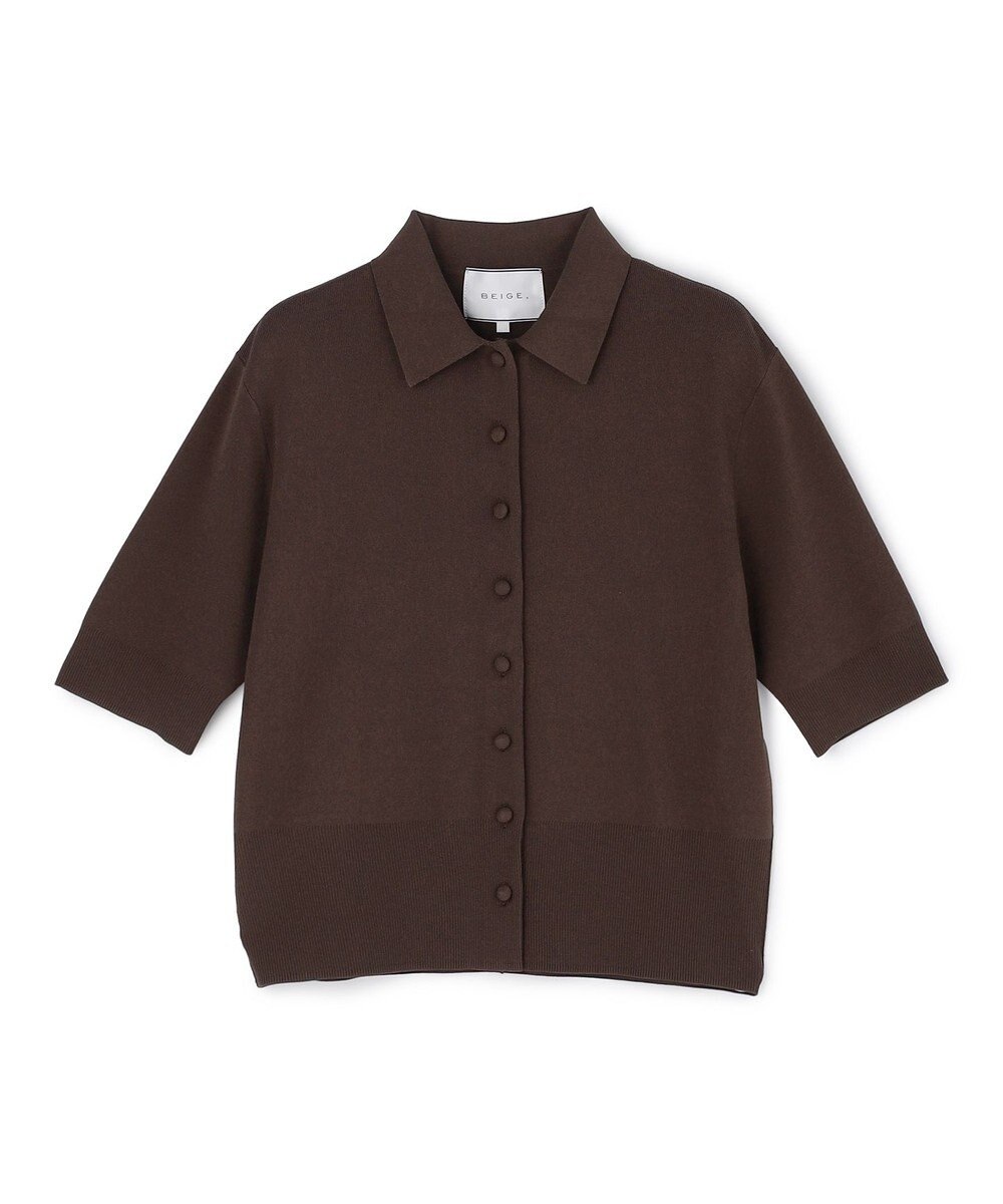 BEIGE， 【ロングセラー】LAURA / ストレッチ ポロニット 