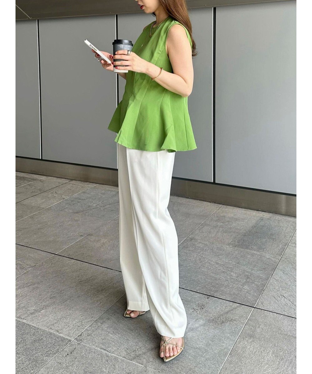 Green Parks AnriettMusee ノースリーブタックペプラムブラウス 