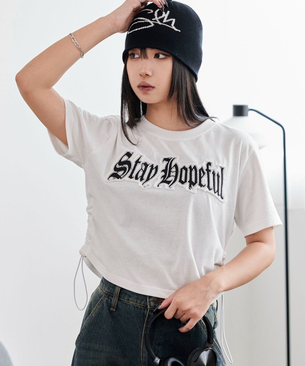 WEGO グラフィックサイドドロストショートT 