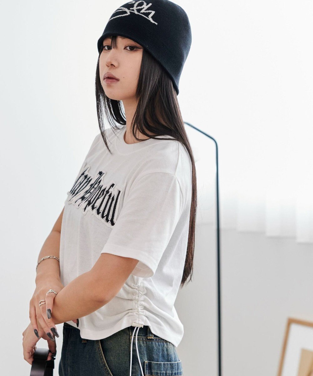 WEGO グラフィックサイドドロストショートT 