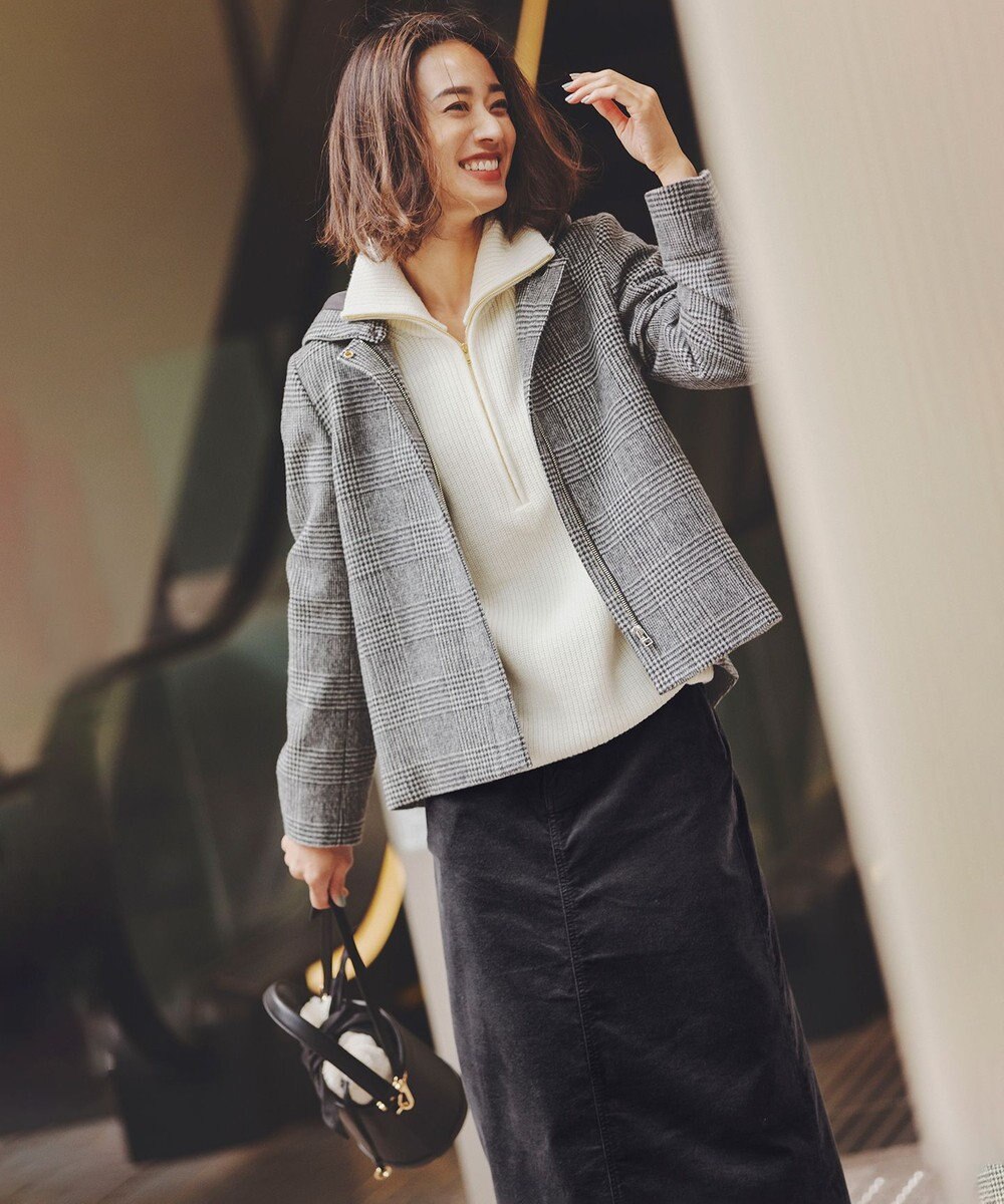 23区 【洗える】23区DENIM ベルベットストレッチ Aライン スカート 