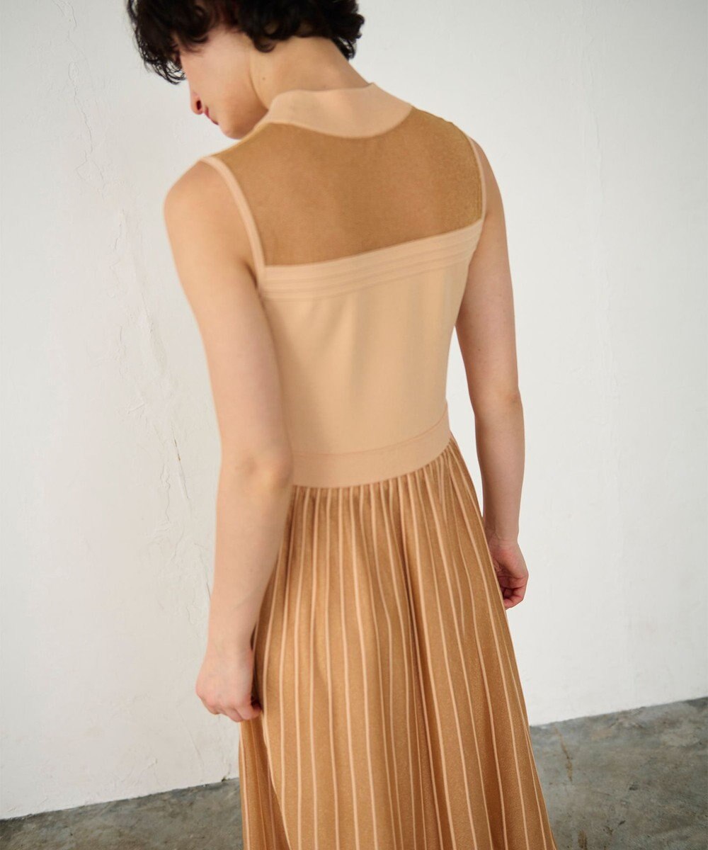 GRACE CONTINENTAL ラメシアープリーツニットワンピース 