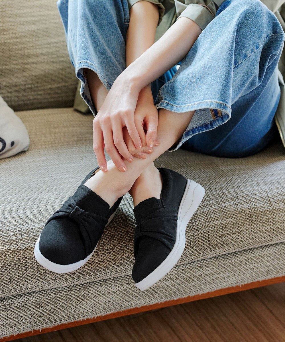 Tiaclasse 【安田美沙子さん着用】キャンバスリボンスリッポン 