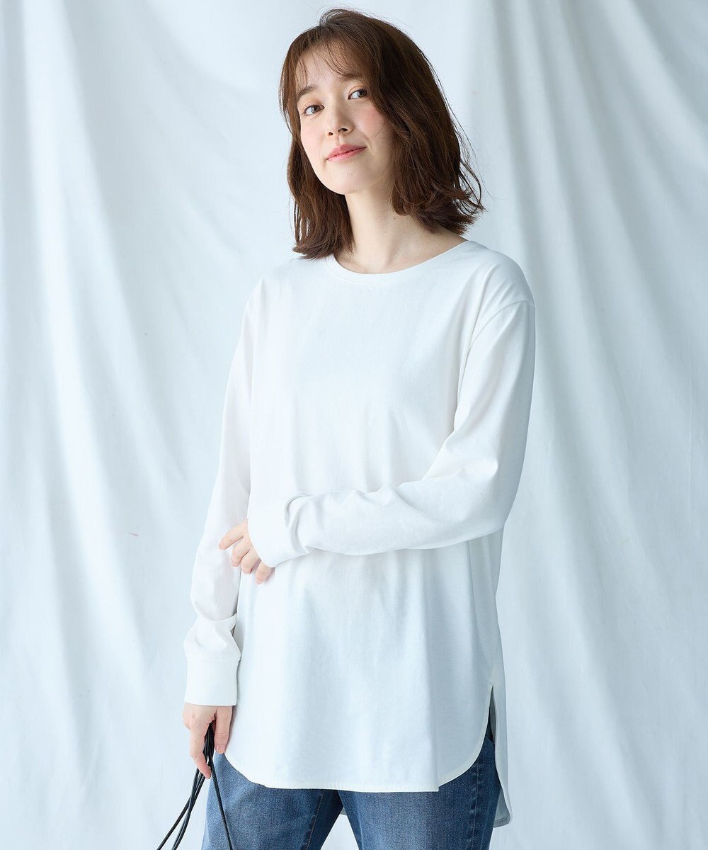 ANY リブポイントテールＴシャツ 