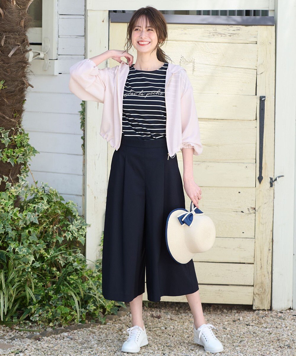 ANY SIS L 【洗える】シアー パーカー 