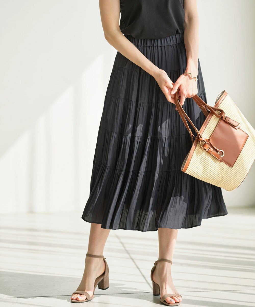 組曲 フェイクレザーコンビバスケットバッグ 