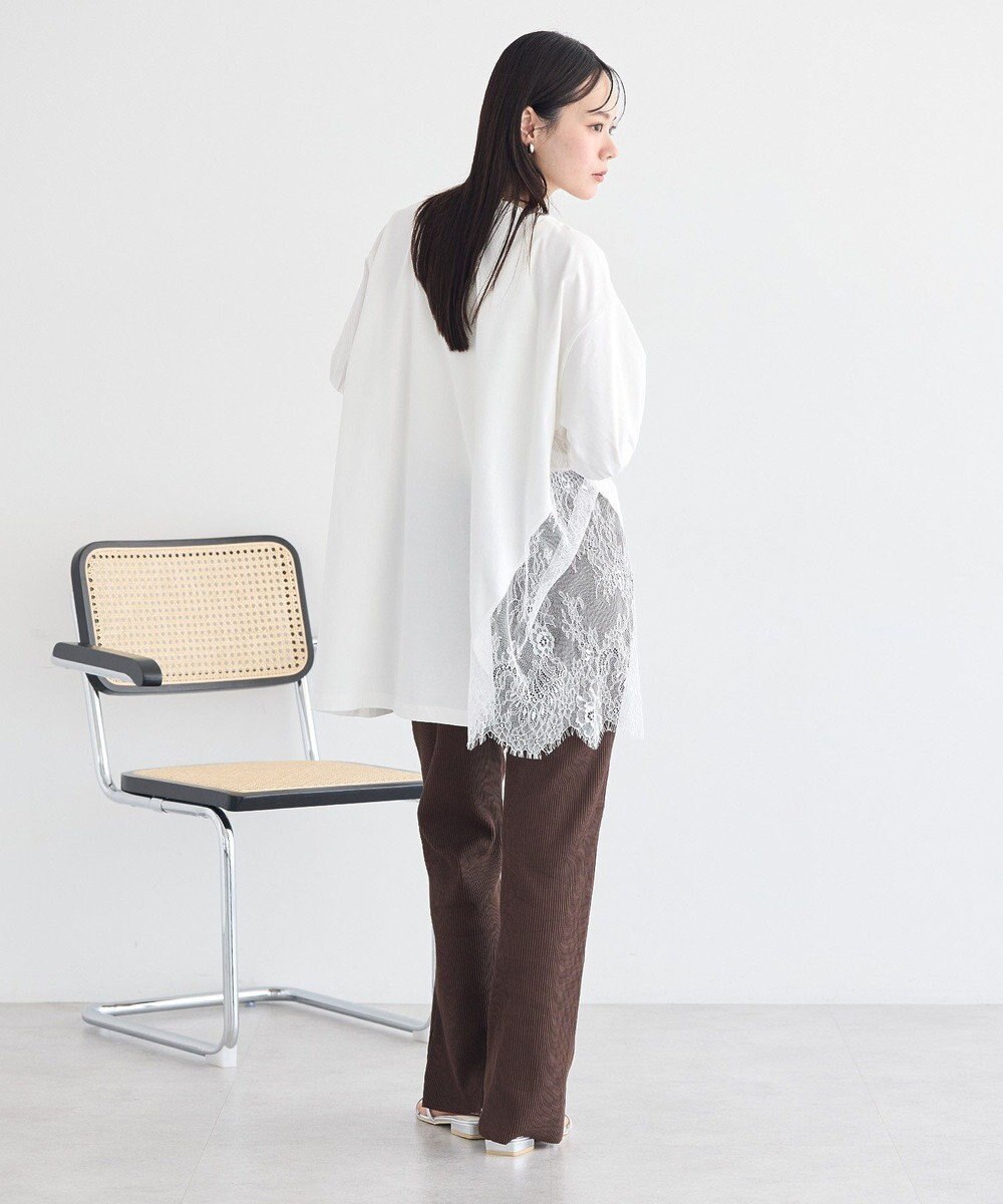 earth music&ecology アシメレースビッグTシャツ 