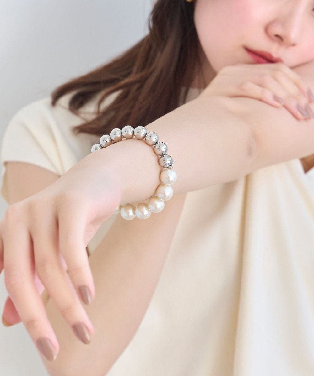 Phoebe メタルボールゴムブレスレット　シルバー 