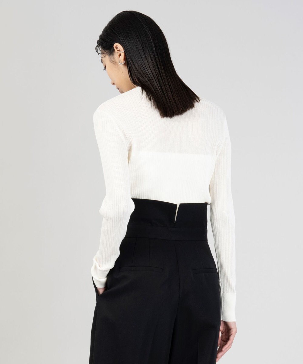 23区 【エステータ】シアーニット 長袖リブ 