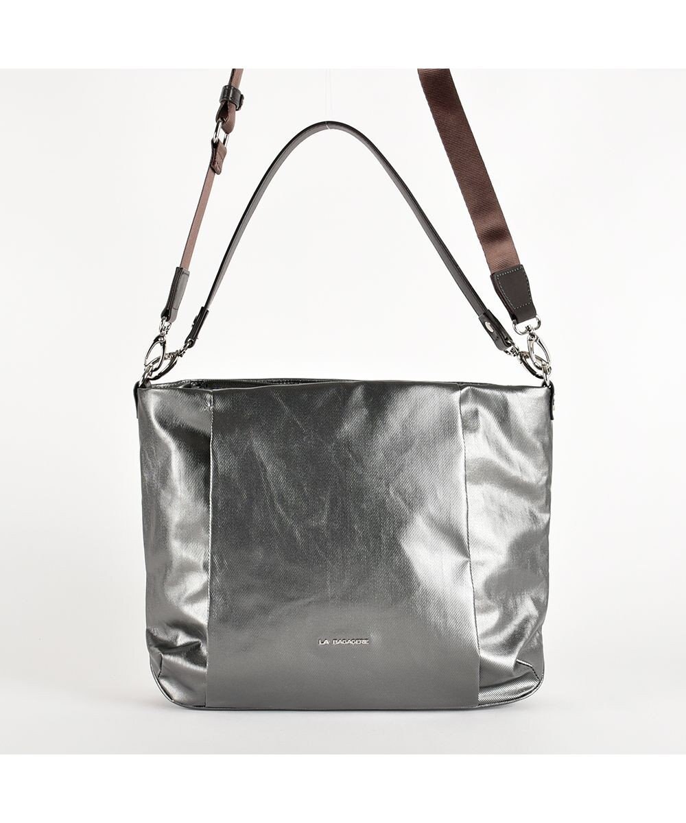 LA BAGAGERIE コーティングキャンバス 2WAYショルダーバッグ 