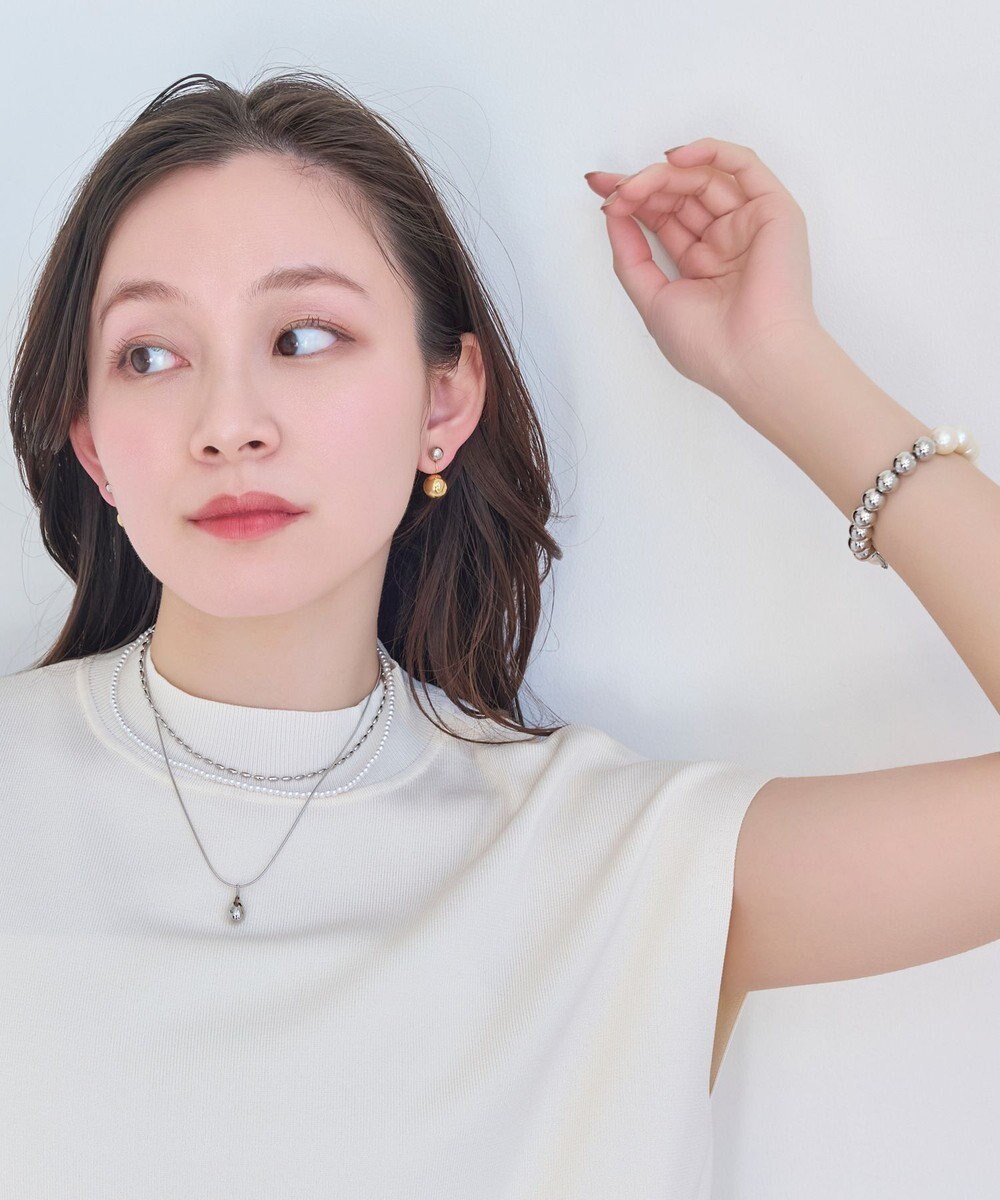 Phoebe メタルボールゴムブレスレット　シルバー 