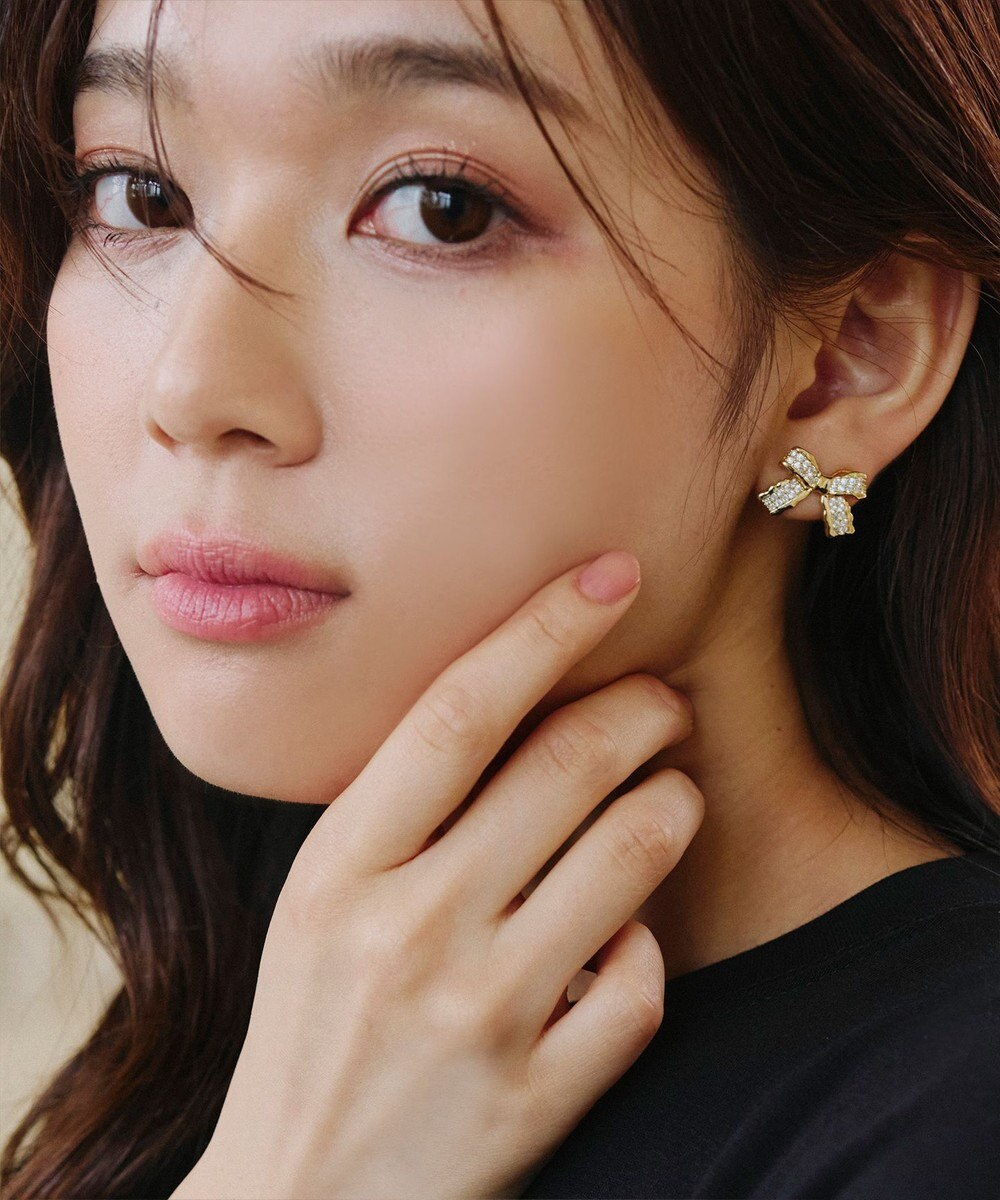 Tiaclasse   【金属アレルギー対応】リボンモチーフピアス 