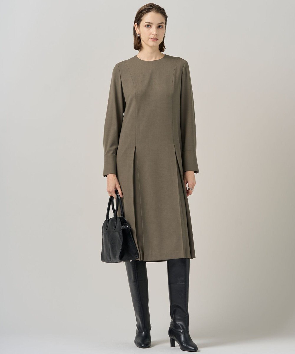 ICB 【UVカット・洗える】ウール2WAYストレッチ 長袖ワンピース 