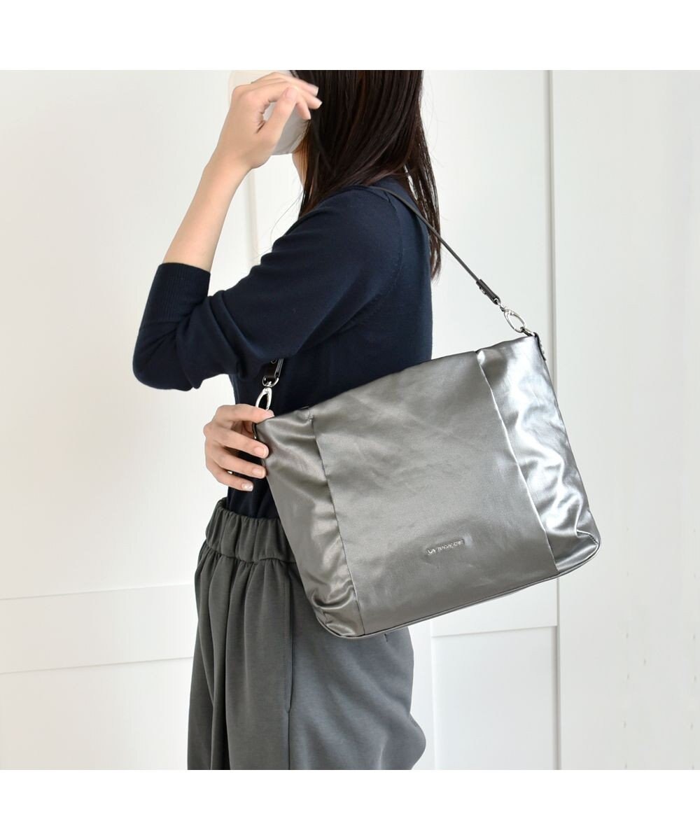 LA BAGAGERIE コーティングキャンバス 2WAYショルダーバッグ 