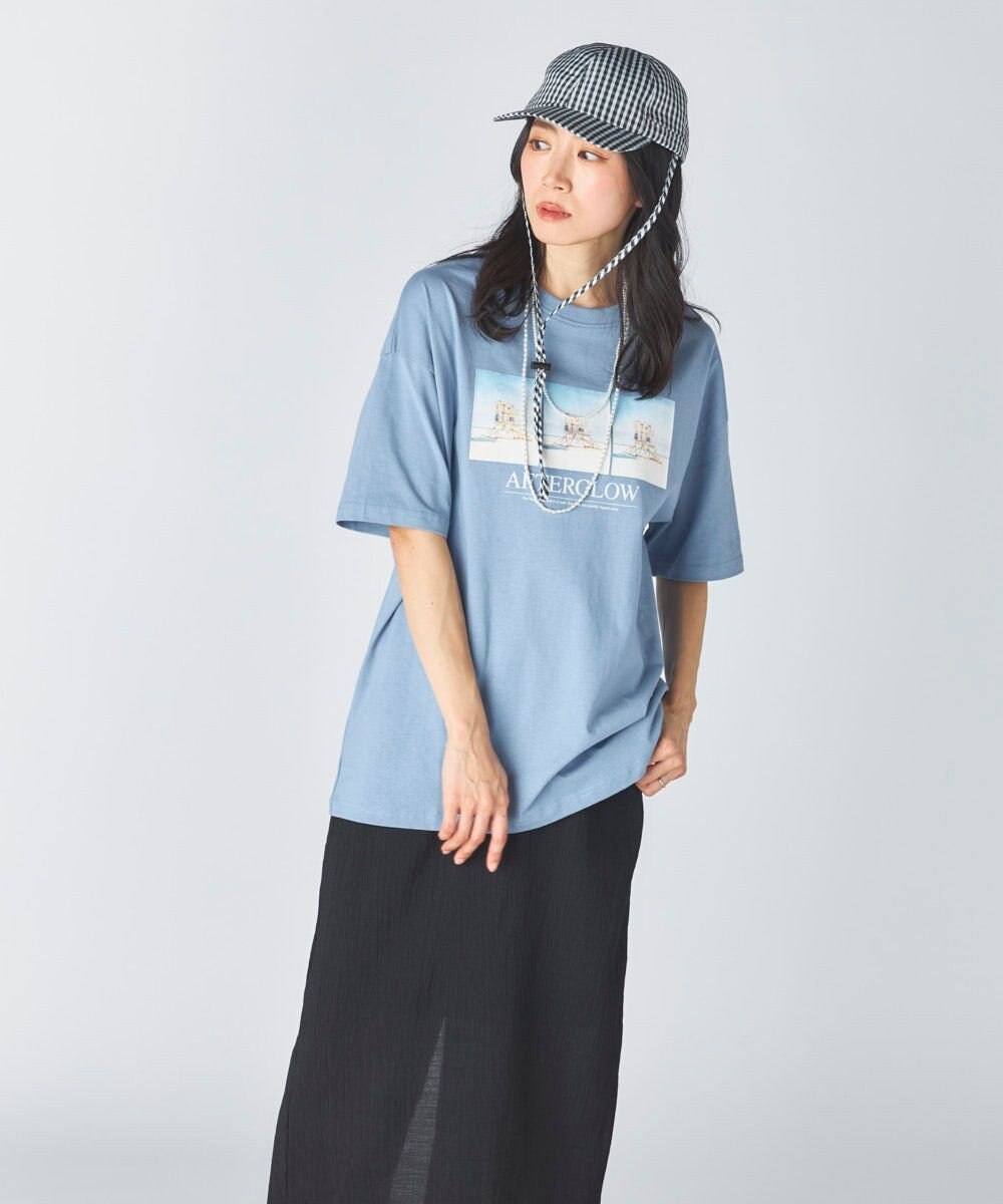 OP／FILA 【Ocean Pacific】フォトプリントTシャツ 