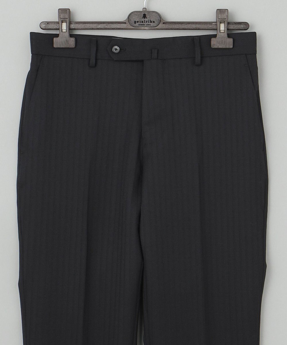 GOTAIRIKU 【御幸毛織】ドライスピナーツイルストレッチスーツ_ブラックストライプ 