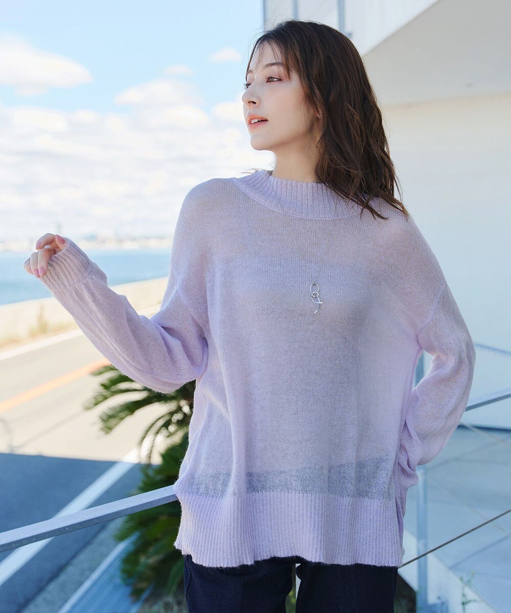 Tiaclasse 【洗える】シアープルオーバーニット 