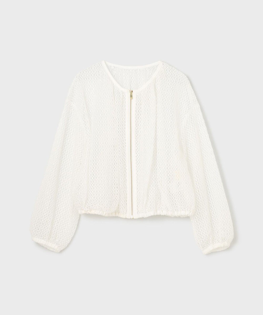 GRACE CONTINENTAL メッシュギャザーブルゾン 