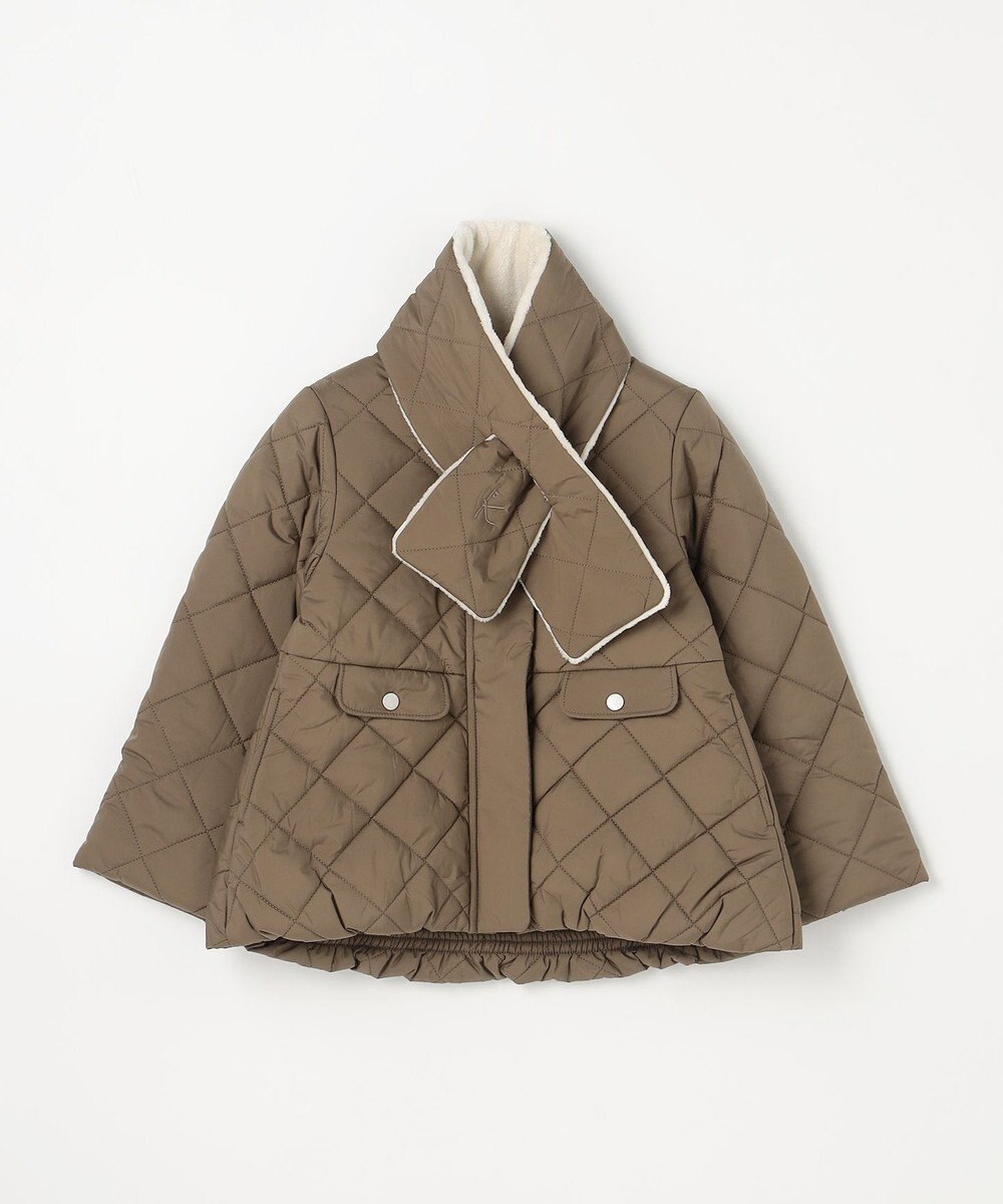 組曲 KIDS 【110-140㎝】マフラー付き中綿キルト アウター 