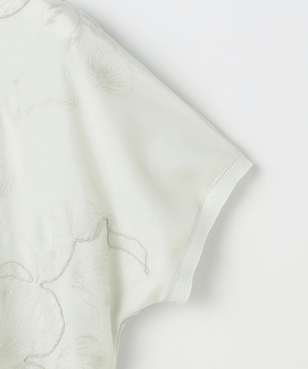 J.PRESS LADIES 【一枚で着映え】シアーエンブロイダリー カットソー 