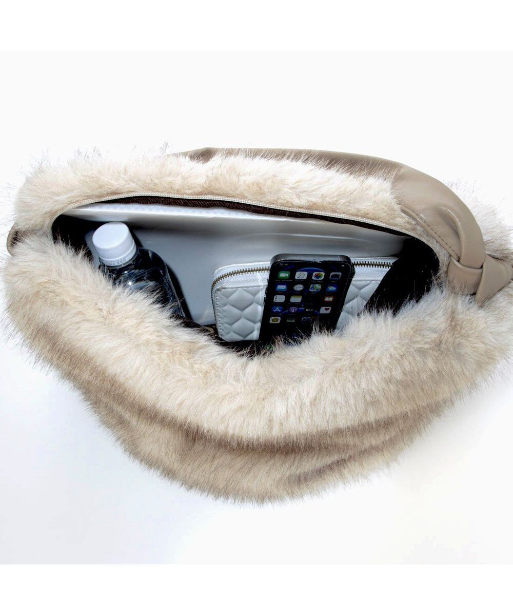 UNBILLION カシュカシュ cachecache / リボンワンハンドルエコファービッグバッグ 