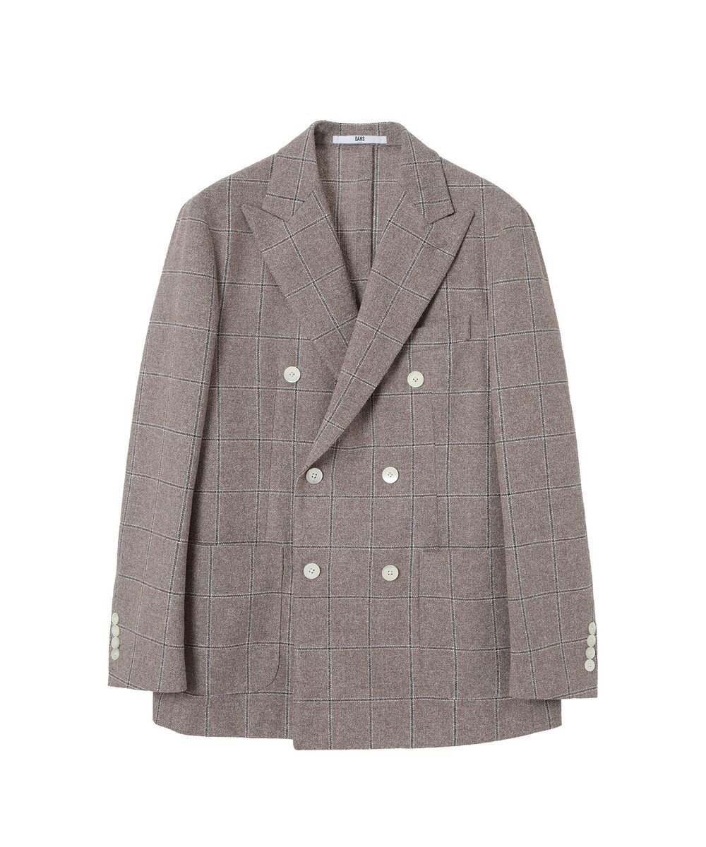 DAKS マイクロブークレーダブルブレストチェックジャケット 