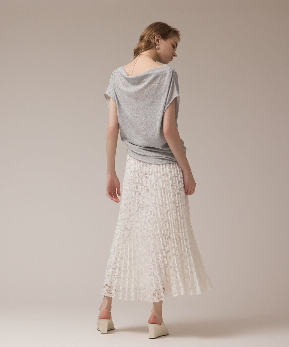 GRACE CONTINENTAL ラメドレープカットトップ 