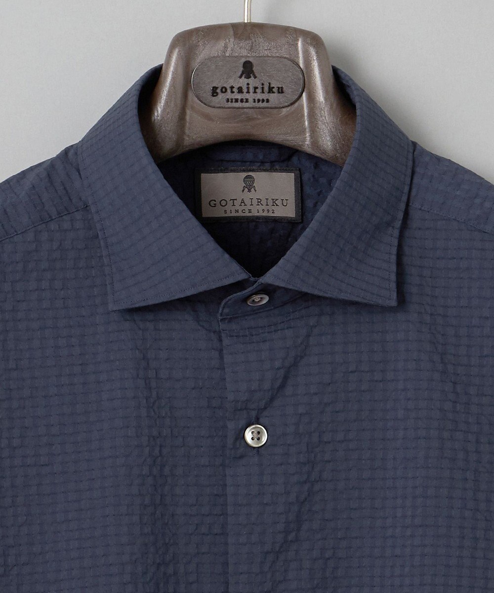 GOTAIRIKU リラックスシルエット【高通気性/吸水速乾】ドッツエアー クールマックスサッカーシャツ 