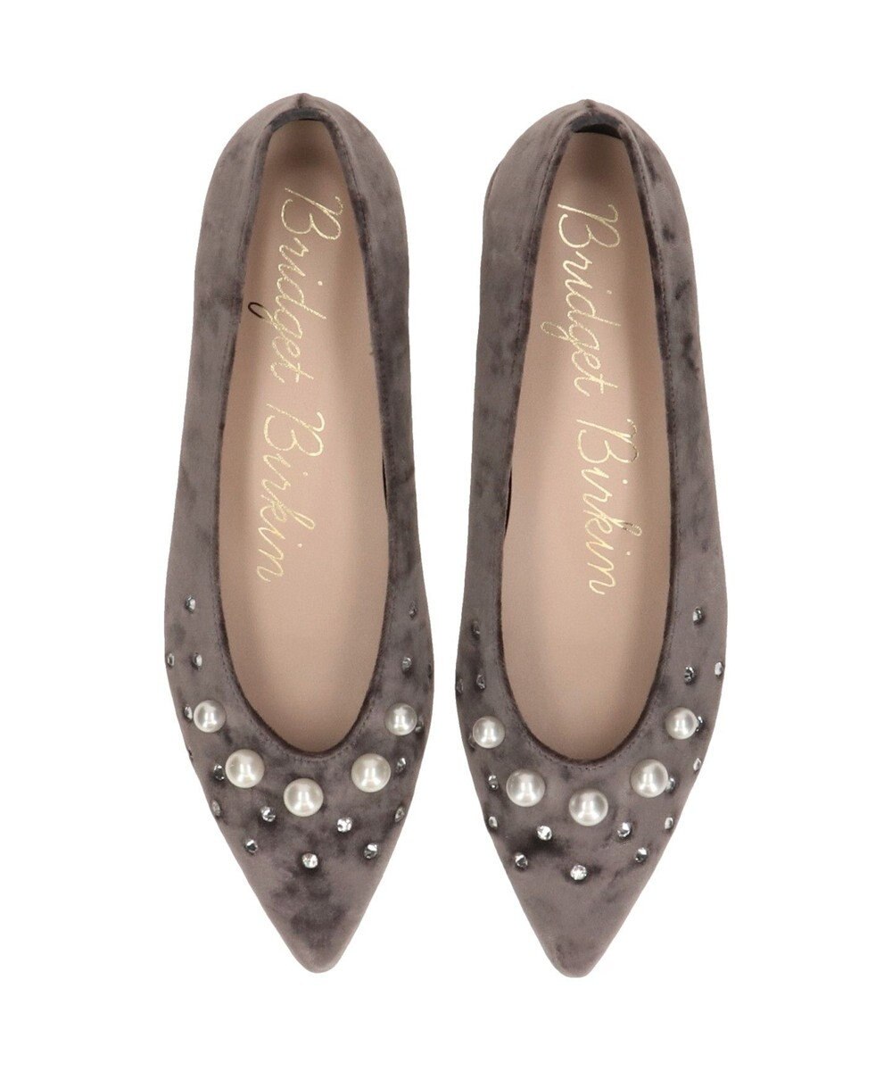 Bridget Birkin 【Bridget Birkin】パールストーンベロアパンプス 