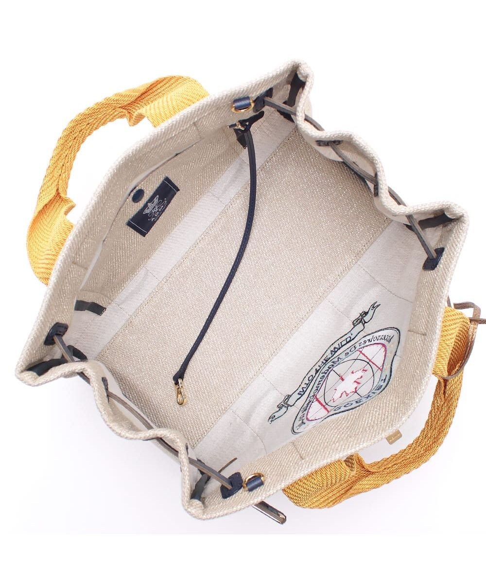 A.D.M.J. リネンラメクロス/前金具付トート32cm(Dカン＋) 