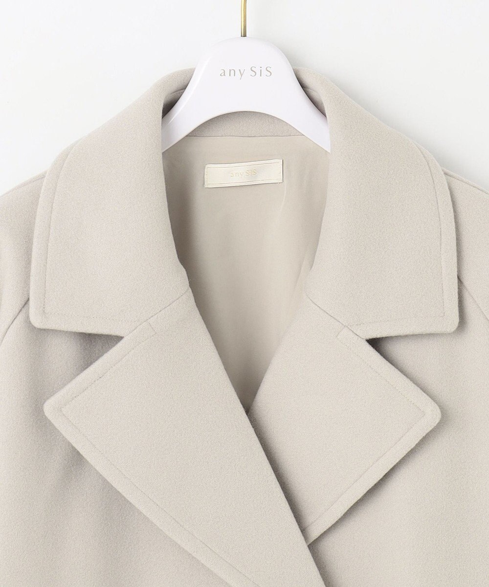 ANY SIS S 【セットアップ可】メルトンライク ピーコート 