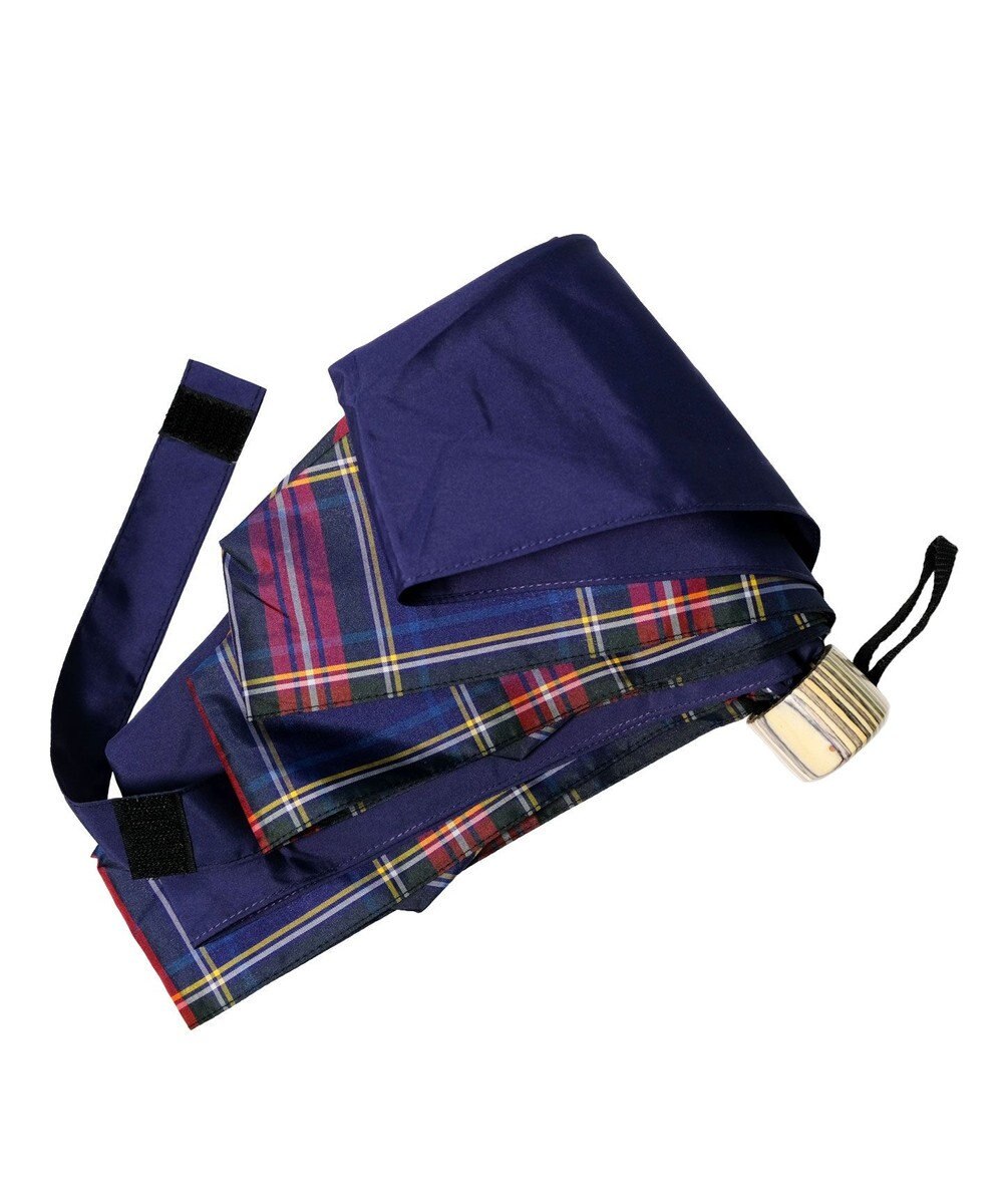 +RING 【UVカット90%以上】【数量限定】レディース向け  晴雨兼用折傘 53cm NVY-CHK T1254 