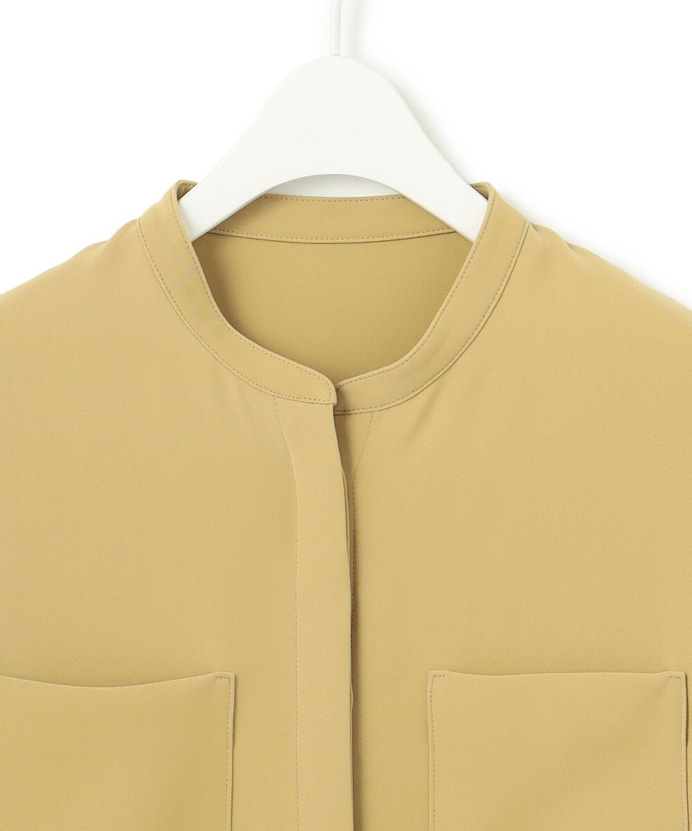 ICB L 【洗える】ライトダブルクロス クロップドシャツ 