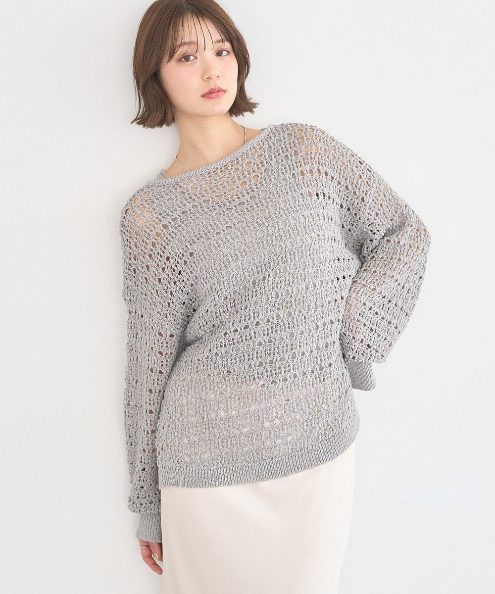 earth music&ecology メッシュニットプルオーバー 