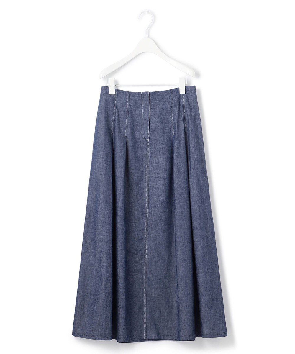 ICB L 【洗える】PlaX コットンソフトデニムスカート 