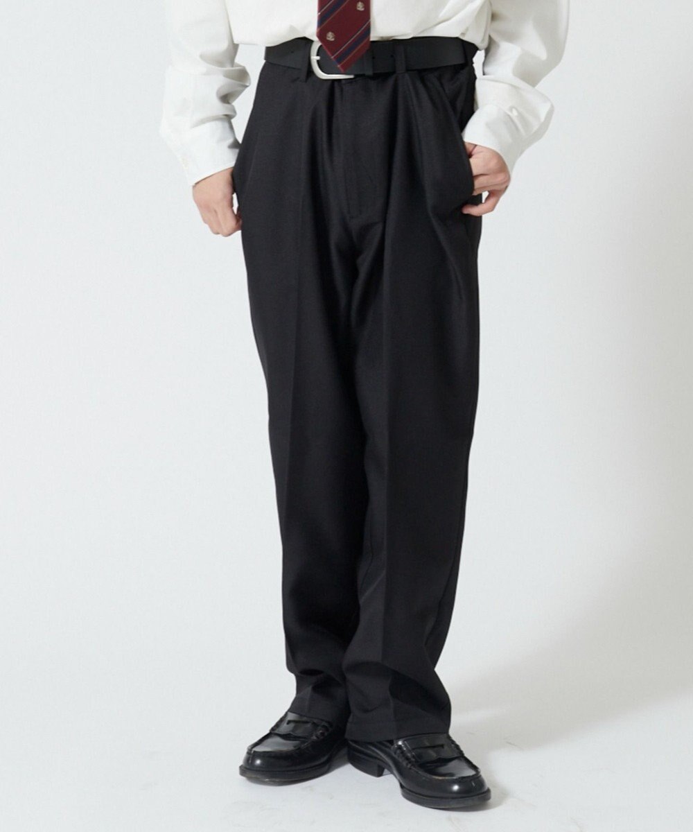 WEGO 【SCHOOLITEM】メンズスクールセミワイドスラックス 